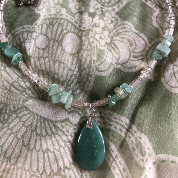 Jewelry - Green beach stone Necklace 🇵🇷